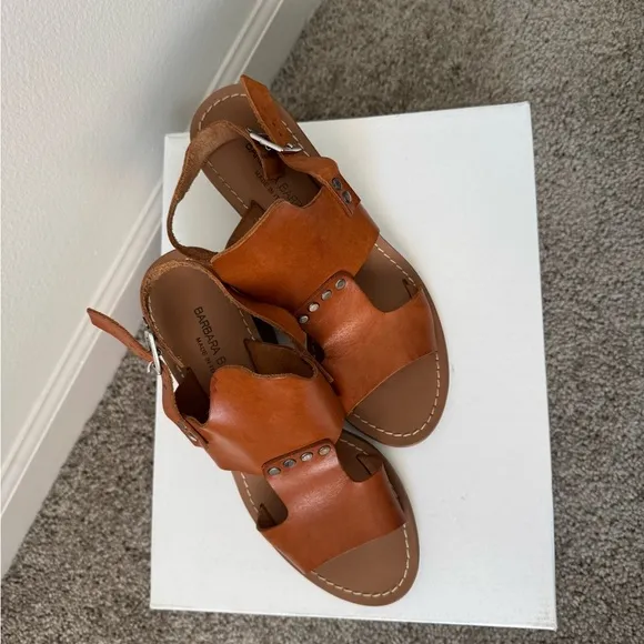 Barbara Barbieri Brown Leather Slingback Sandal Made in ITALY Size 6
