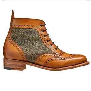 BARKER LADIES - GRACE BROGUE BOOTS Made in England UK