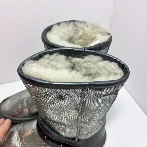 Bartek Gray-Silver Ankle Winter boots girl Size 30