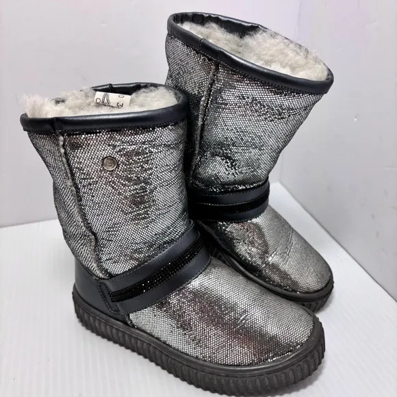 Bartek Gray-Silver Ankle Winter boots girl Size 30