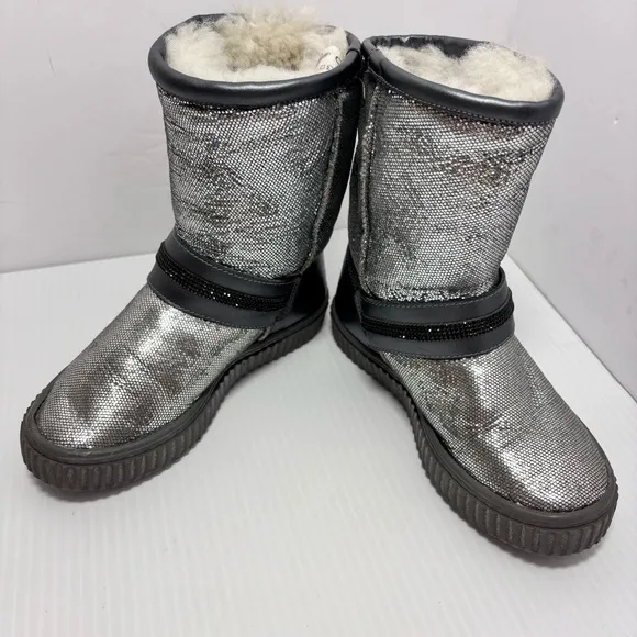 Bartek Gray-Silver Ankle Winter boots girl Size 30