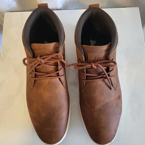 BASS Men's Leather Chukka Boots, Sneakers, Size 13, Brown Outerwear, Casual