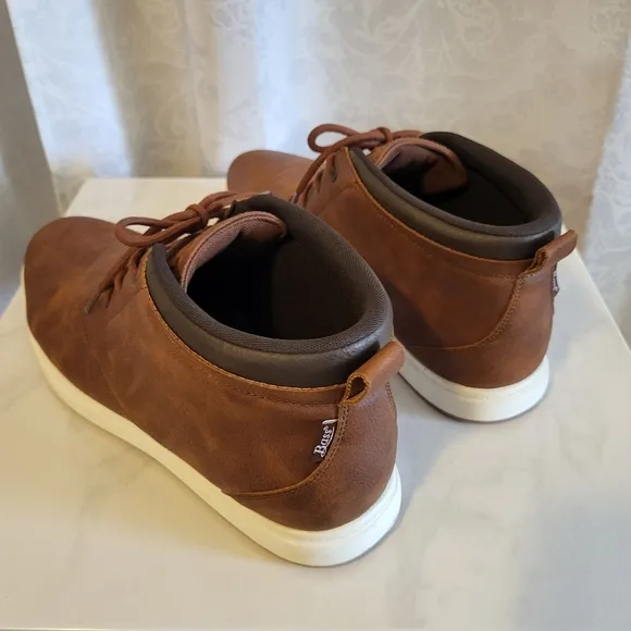 BASS Men's Leather Chukka Boots, Sneakers, Size 13, Brown Outerwear, Casual