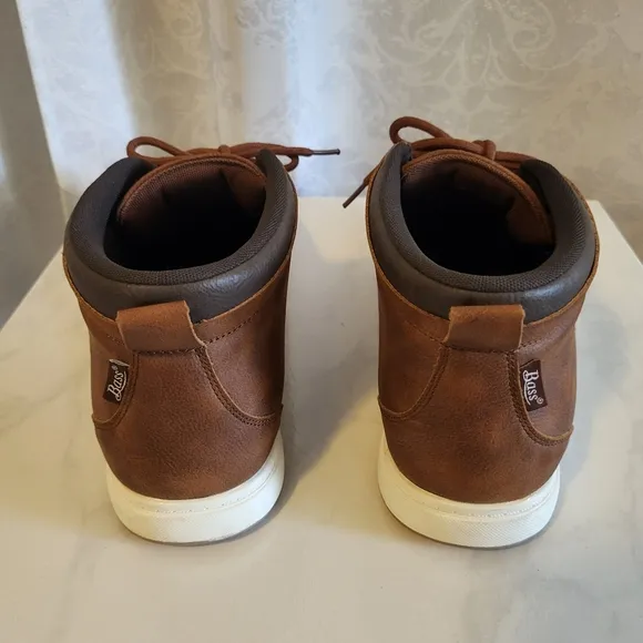 BASS Men's Leather Chukka Boots, Sneakers, Size 13, Brown Outerwear, Casual