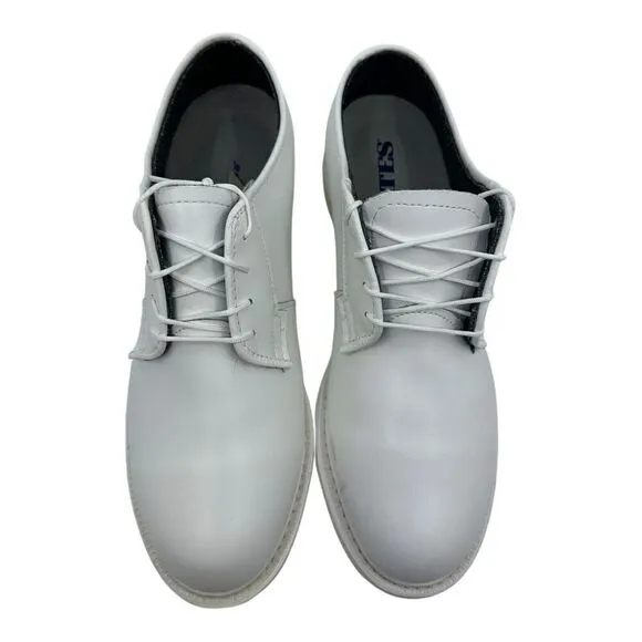 Bates Lites Women's Size 8.5W White Leather Oxford Dress Casual Shoe 07131 NEW