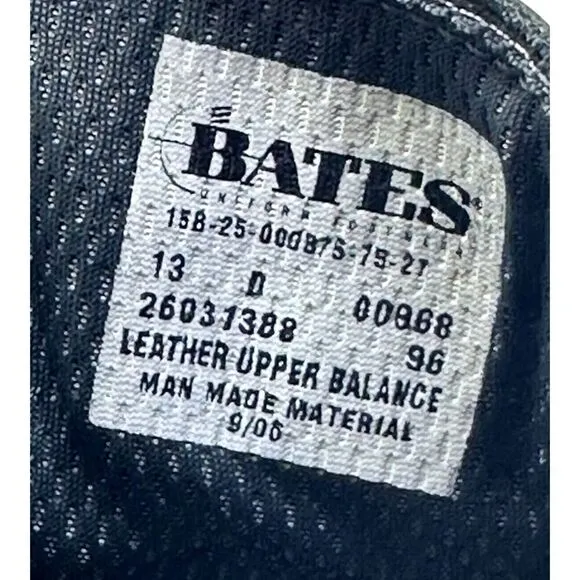 Bates Men's Black Uniform Leather Oxford Shoes Size 13d 158-25-000875-1521