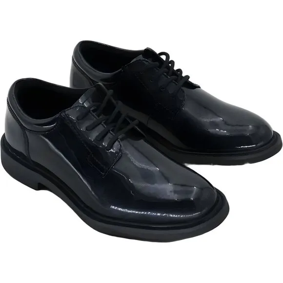 Bates Women's Glossy Black Oxford Dress Shoes - Size 6.5