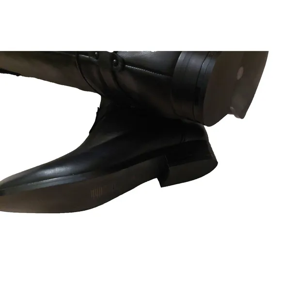 BCBGMAXAZARIA Black Calf Leather Riding Boots Retail $398 Size 6.5