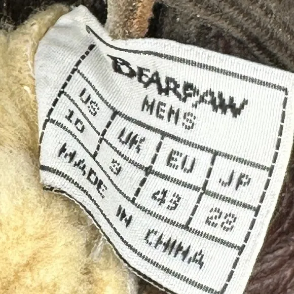 Bearpaw Duck Boots Leather Ankle Lace Up Buckle Accent Brown Boots‎