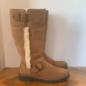 Bearpaw Woodbury Wool Fleece Lined Tall Brown Suede Winter Boots Women’s Size 9