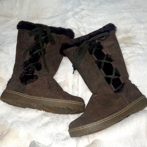 Bearpaw winter boots brown 9