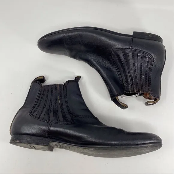 Bed Stu Men’s Size 10 Billy Black Leather Pull On Casual Ankle Booties Boots