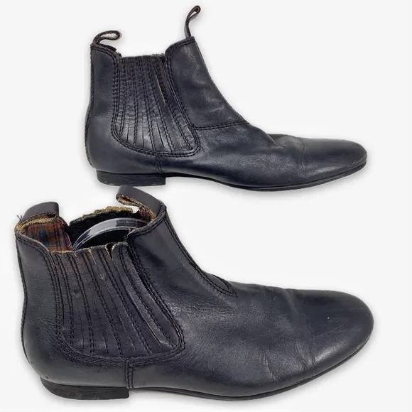 Bed Stu Men’s Size 10 Billy Black Leather Pull On Casual Ankle Booties Boots