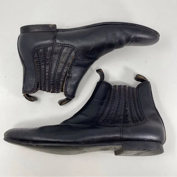Bed Stu Men’s Size 10 Billy Black Leather Pull On Casual Ankle Booties Boots