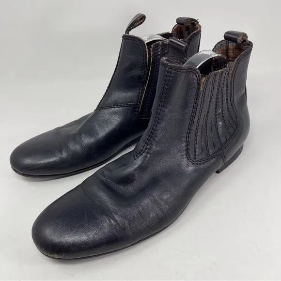 Bed Stu Men’s Size 10 Billy Black Leather Pull On Casual Ankle Booties Boots