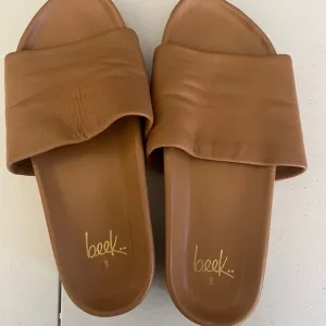 Beek Tan Slide Sandals Minimalist Comfort