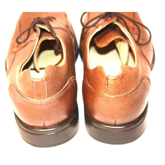 BELVEDERE Brazil Leather Bay Bridge Oxford Derby Dress Shoe Brown Men’s Size 8.5