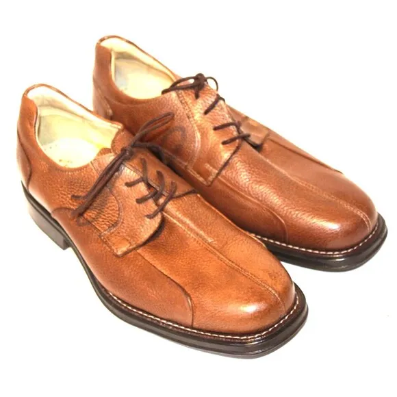 BELVEDERE Brazil Leather Bay Bridge Oxford Derby Dress Shoe Brown Men’s Size 8.5