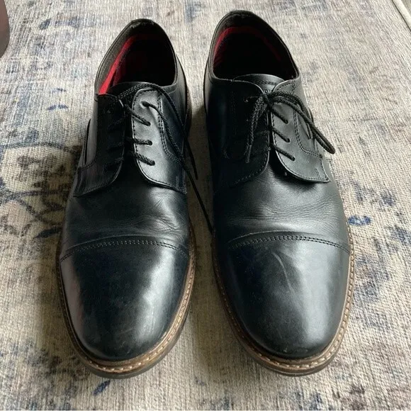 Ben Sherman Men’s Luke Oxford shoes black leather size 12.  Good used condition!