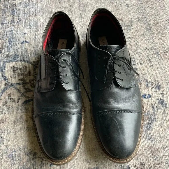 Ben Sherman Men’s Luke Oxford shoes black leather size 12.  Good used condition!