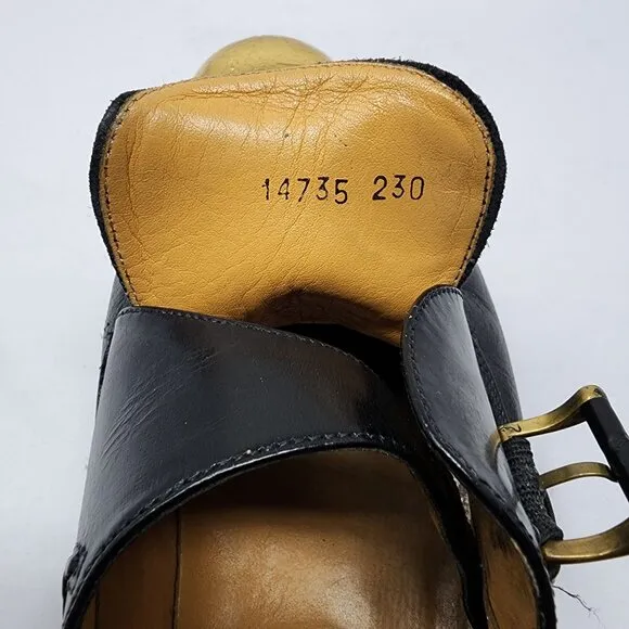 Bespoke Mezlan Istanbul Black Monkstrap Gold Foil Captoe, Men's 8.5