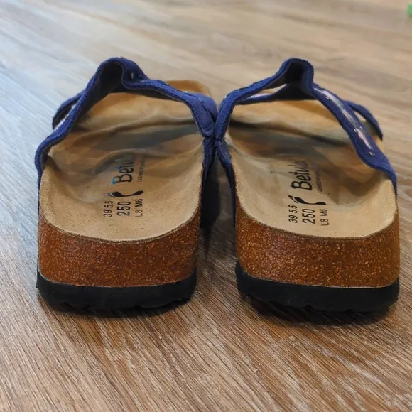 Betula By Birkenstock Blue Floral Embroidered Women's Sandals size