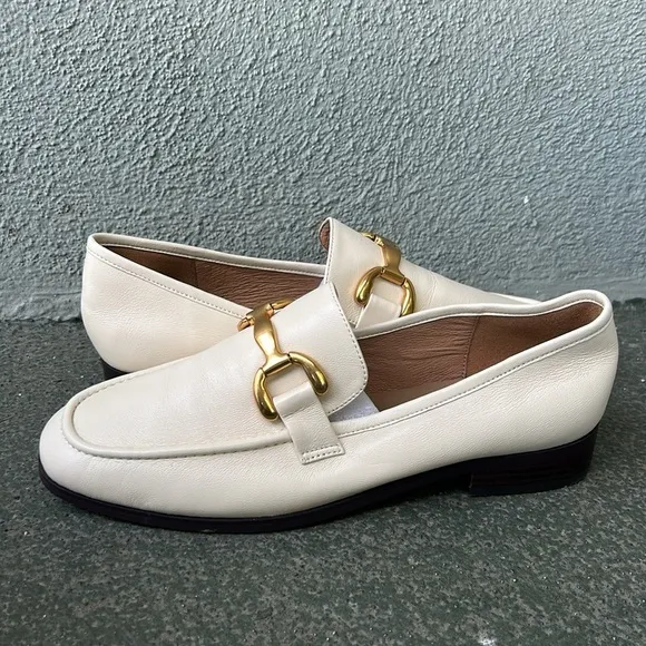 Bibi Lou Ivory Loafers Like New Horse Bit Preppy Spring Size 42