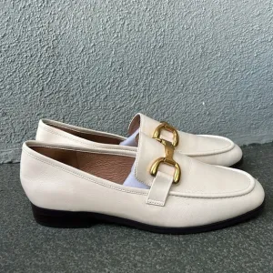 Bibi Lou Ivory Loafers Like New Horse Bit Preppy Spring Size 42