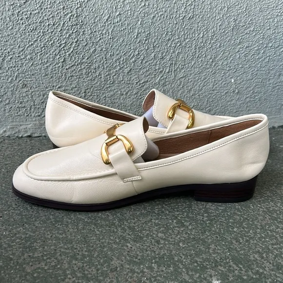 Bibi Lou Ivory Loafers Like New Horse Bit Preppy Spring Size 42