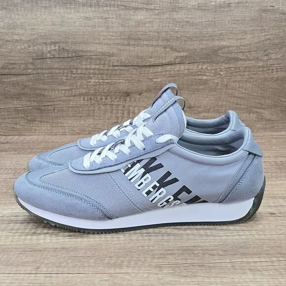 Bikkembergs Jonas Men’s Size 9.5 Gray Suede Fabric Low-Top Sneakers (8013136)