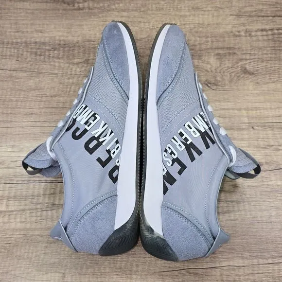 Bikkembergs Jonas Men’s Size 9.5 Gray Suede Fabric Low-Top Sneakers (8013136)