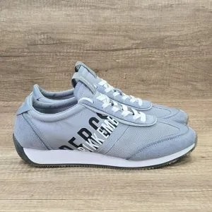 Bikkembergs Jonas Men’s Size 9.5 Gray Suede Fabric Low-Top Sneakers (8013136)