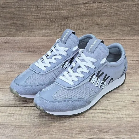 Bikkembergs Jonas Men’s Size 9.5 Gray Suede Fabric Low-Top Sneakers (8013136)