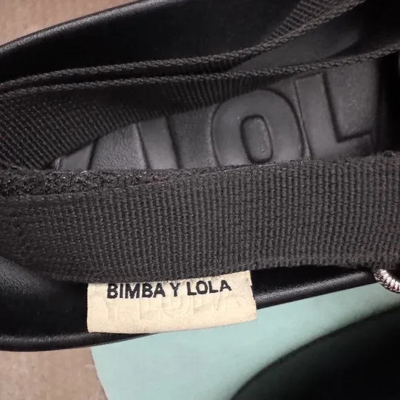 BIMBA Y LOLA Women’s Black Leather Platform Sandals-Size 40 or US 9 1/2