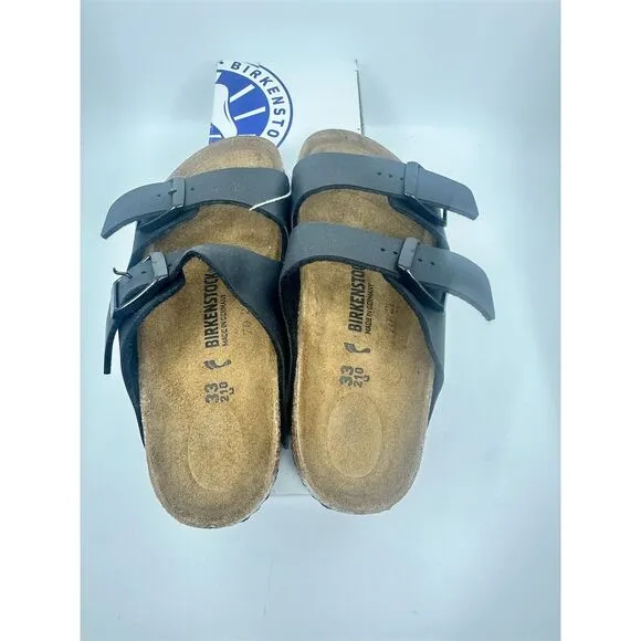 Birkenstock Arizona Kids Sandals Black Size 2 Narrow Fit Casual Summer