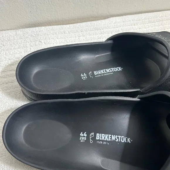 Birkenstock Black Sandals Molded Slide Comfort Sz 44 M11