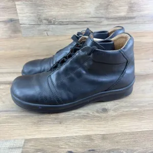 Birkenstock Footprints 8.5 42 Boots Mens Booties Black Leather Lace Up R…