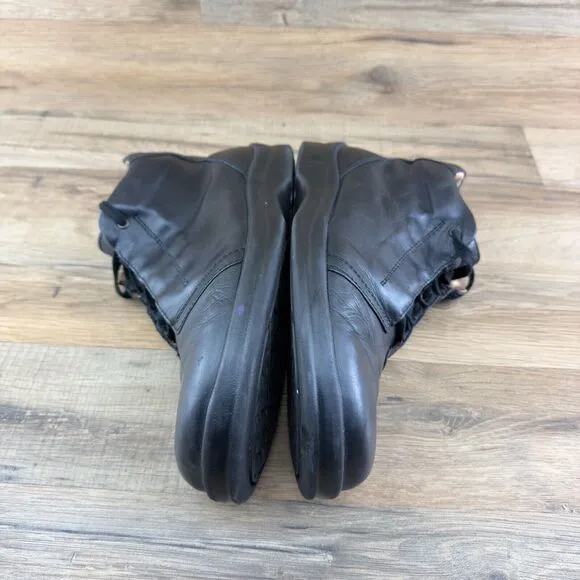 Birkenstock Footprints 8.5 42 Boots Mens Booties Black Leather Lace Up R…