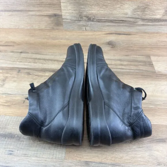 Birkenstock Footprints 8.5 42 Boots Mens Booties Black Leather Lace Up R…