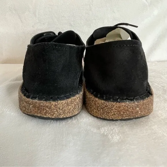 BIRKENSTOCK Gary Black Suede Leather Lace Up Flats Shoes Size 40