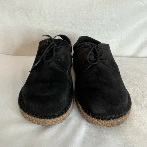 BIRKENSTOCK Gary Black Suede Leather Lace Up Flats Shoes Size 40