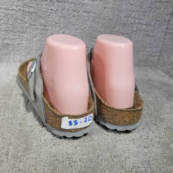 Birkenstock Gizeh Unisex Size EU 39 US L8 M6 Dove Gray Leather Thong Sandals