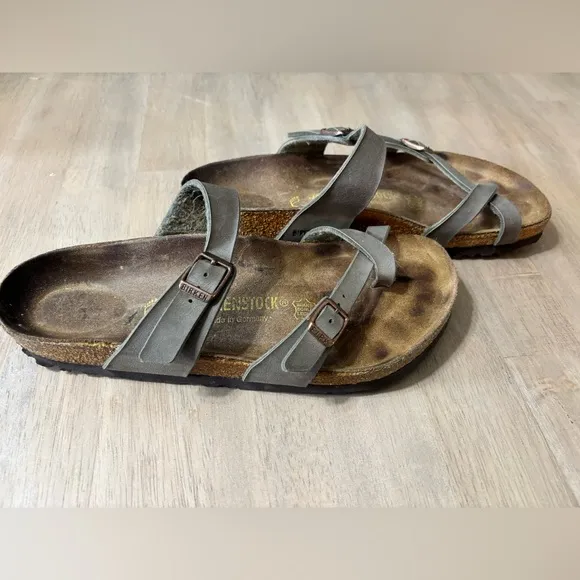 Birkenstock Mayari Taupe and Brown Sandals size EU 40 US 9 or 9.5