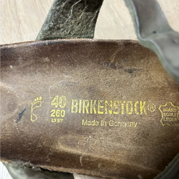 Birkenstock Mayari Taupe and Brown Sandals size EU 40 US 9 or 9.5