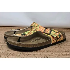 Birkenstock Sandals Mens 10 EU 43 Gizeh Pap‎ African Wax Gold Casual Thongs