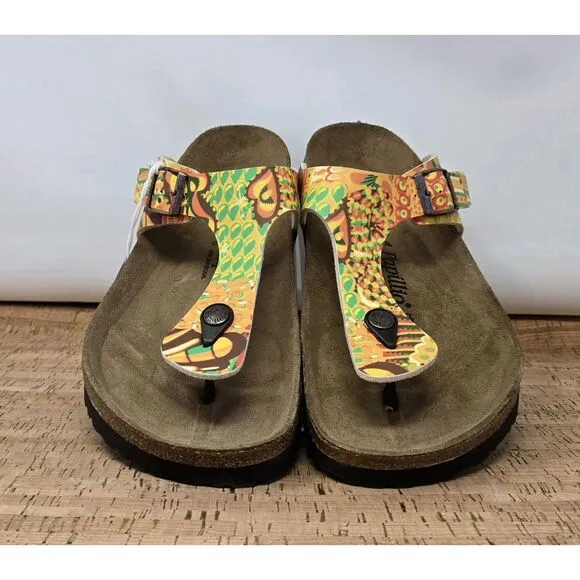 Birkenstock Sandals Mens 10 EU 43 Gizeh Pap‎ African Wax Gold Casual Thongs