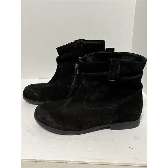 Birkenstock Sarina Black Suede Boots Size EU 37 US 6.5 Women's Slouchy