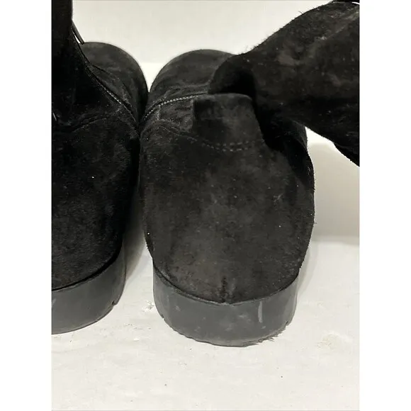 Birkenstock Sarina Black Suede Boots Size EU 37 US 6.5 Women's Slouchy