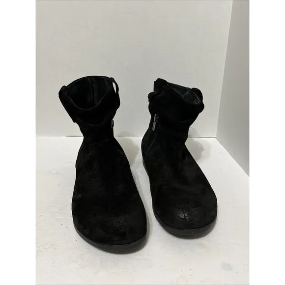 Birkenstock Sarina Black Suede Boots Size EU 37 US 6.5 Women's Slouchy