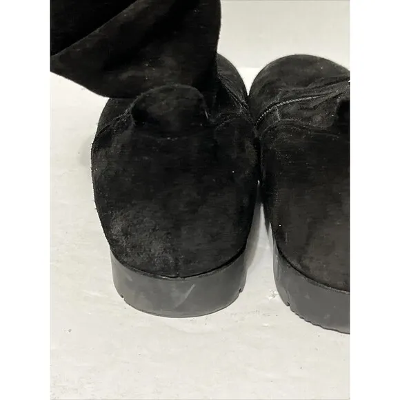 Birkenstock Sarina Black Suede Boots Size EU 37 US 6.5 Women's Slouchy
